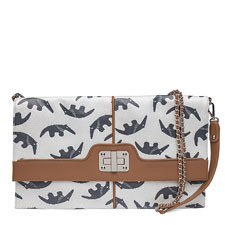 See more information about the Sophia Clutch (White/Navy)