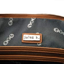 The jules k. Lissy Tote handbag zipper.